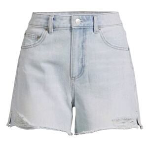 2/$15 NWT No Boundaries Destructed Midi Shorts Juniors Size: 11 Light Blue Wash